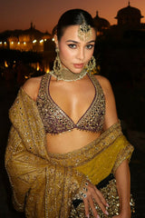 Taniya Shroff in Arundhati Crepe Saree Set