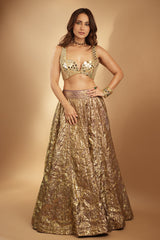 Kusha Kapila in Sheesh Bengani Lehenga Set