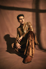 Ibrahim in Zarvika Brocade Bundi Set