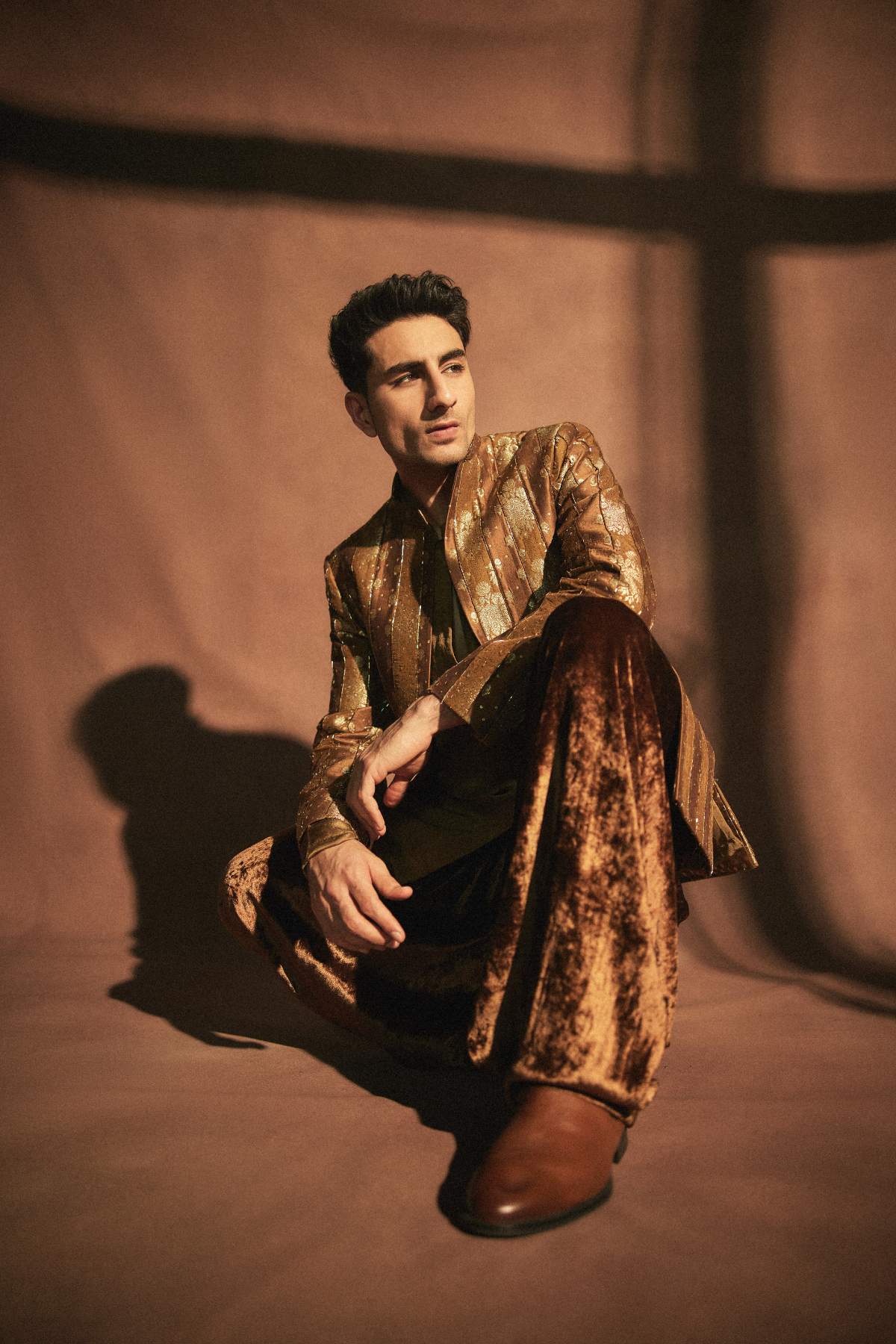 Ibrahim in Zarvika Brocade Bundi Set