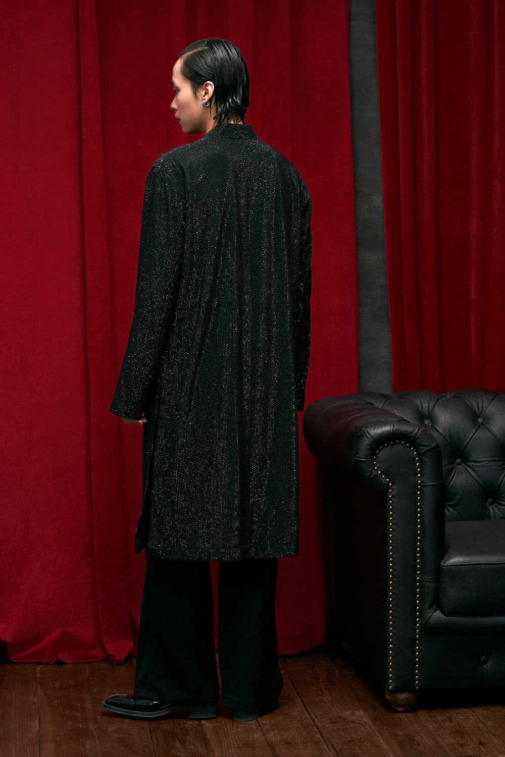 Black Glitz Kurta Set