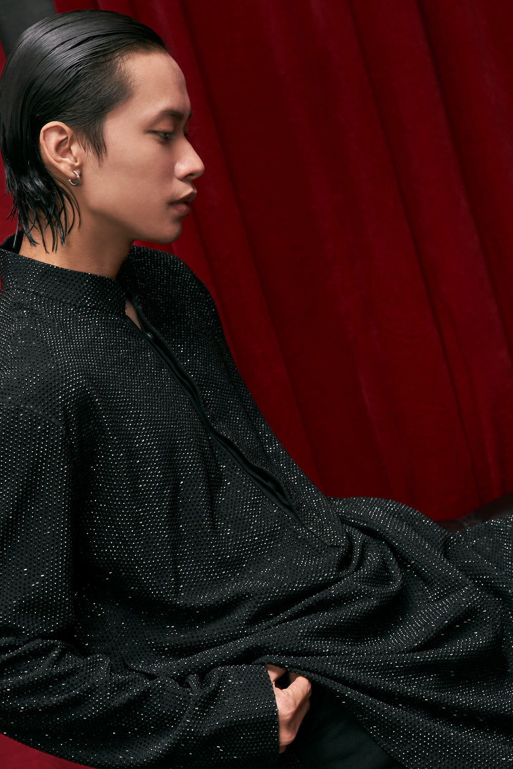 Black Glitz Kurta Set