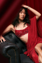 Crimson Jewel Saree Set