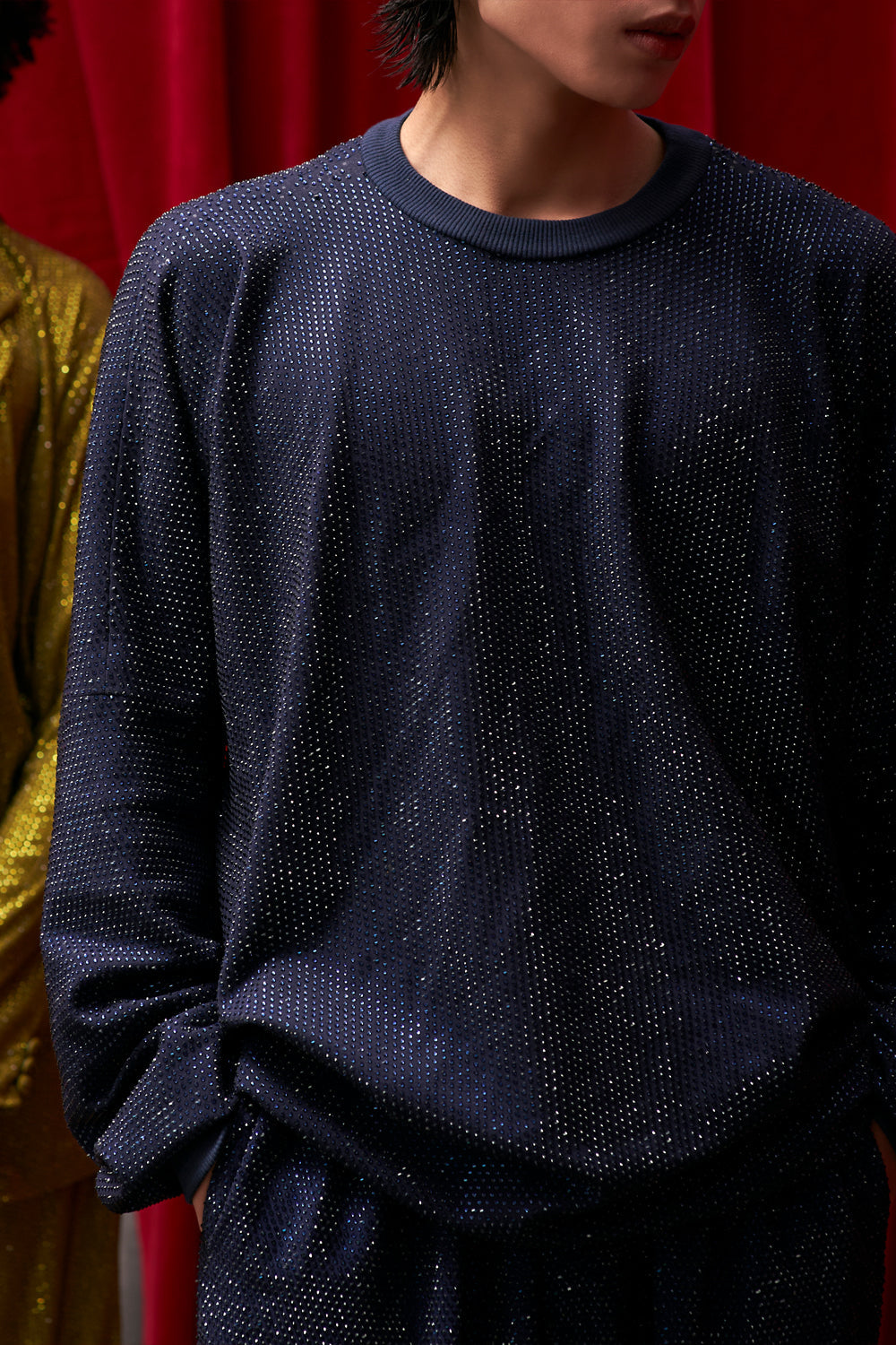 Navy Nebula Crystal Sweatshirt