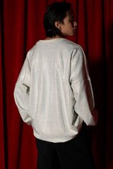 Silver Cascade Crystal Sweatshirt