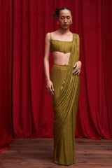 Olive Opulence Corset Saree