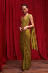 Olive Opulence Corset Saree