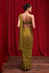 Olive Opulence Corset Saree