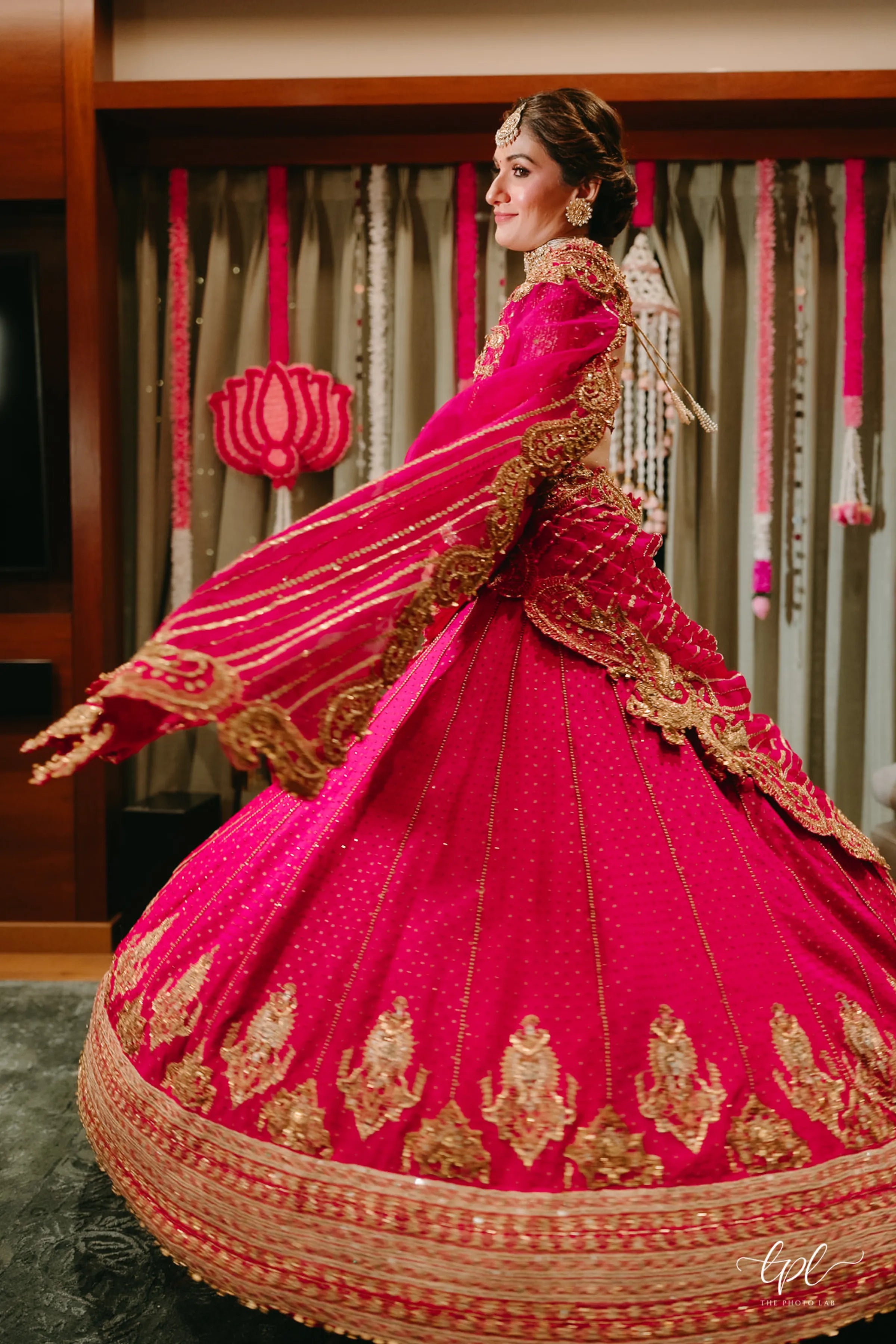 Shauna Gautam in Rani Pink Bridal Lehenga Set
