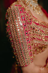Shauna Gautam in Rani Pink Bridal Lehenga Set