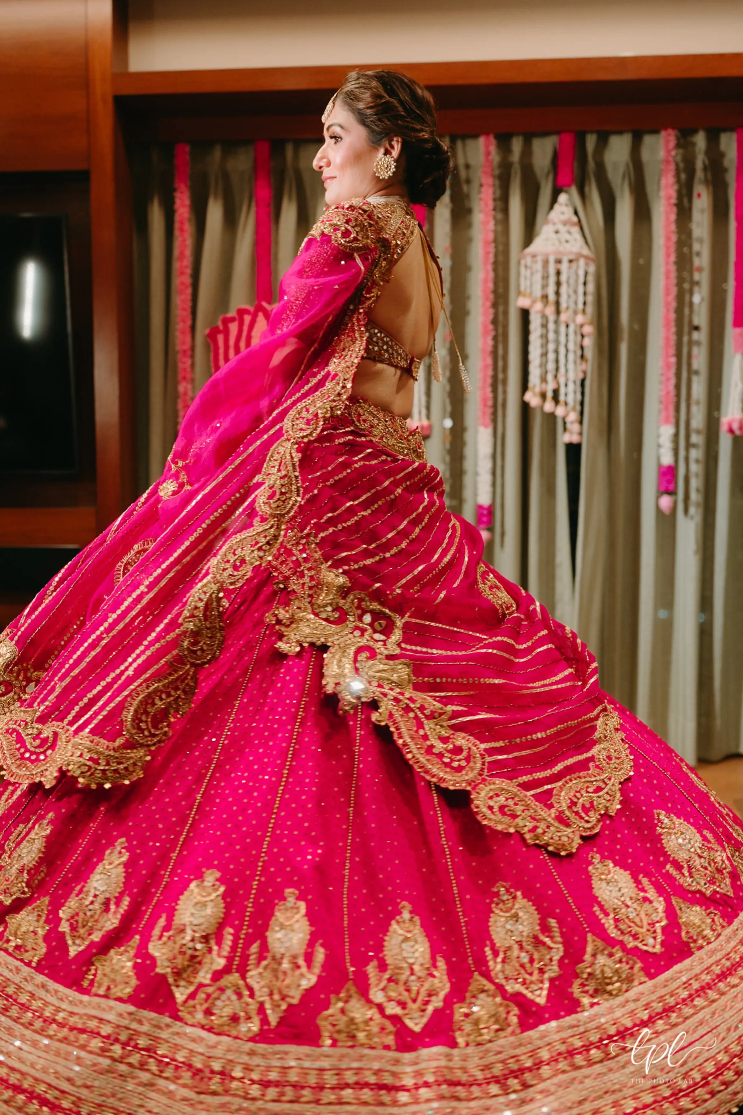 Shauna Gautam in Rani Pink Bridal Lehenga Set