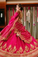 Shauna Gautam in Rani Pink Bridal Lehenga Set