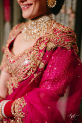 Shauna Gautam in Rani Pink Bridal Lehenga Set