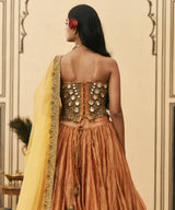 Narangi Tissue Brocade Lehenga Set