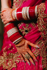 Shauna Gautam in Rani Pink Bridal Lehenga Set