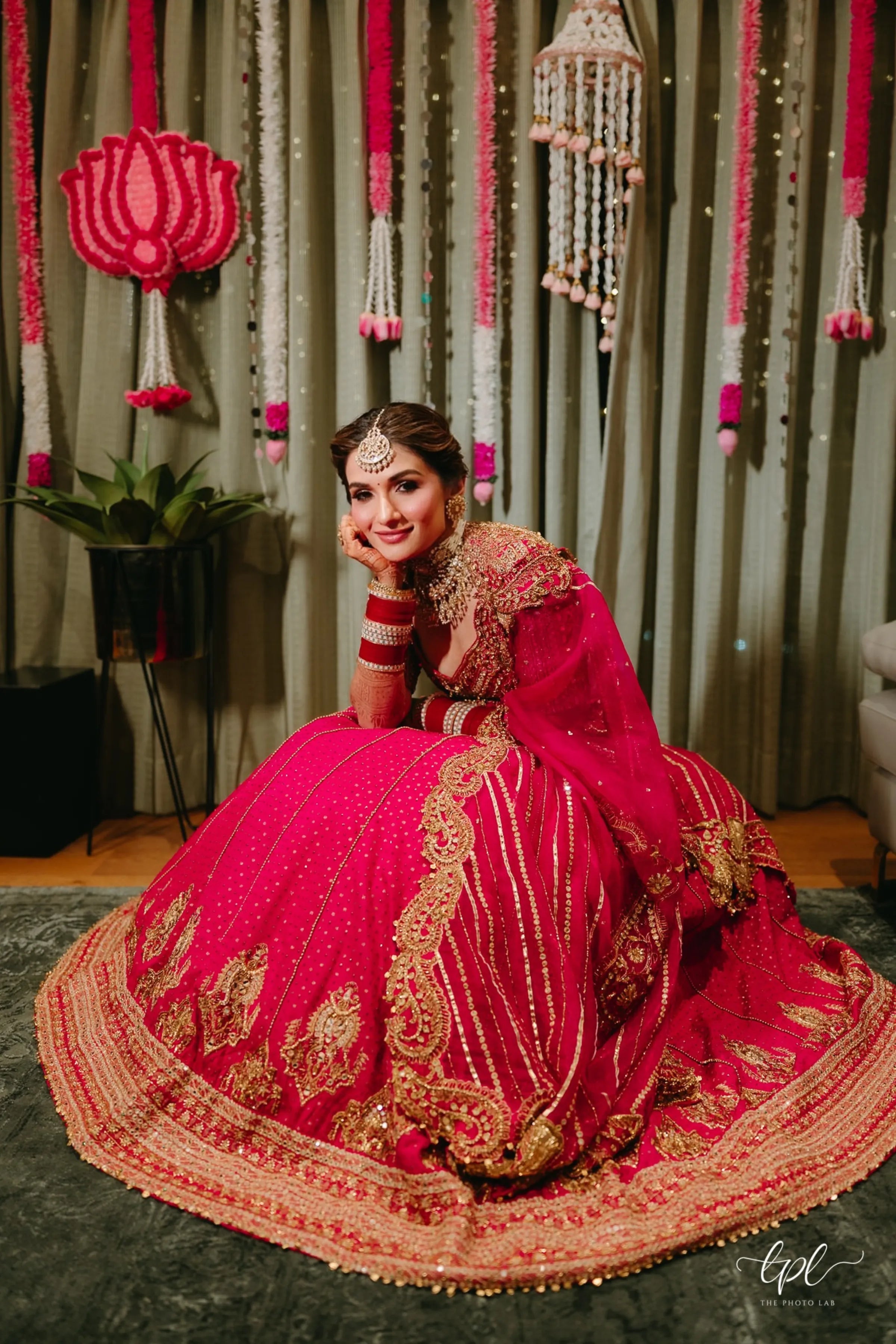 Shauna Gautam in Rani Pink Bridal Lehenga Set