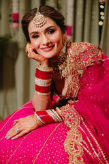 Shauna Gautam in Rani Pink Bridal Lehenga Set
