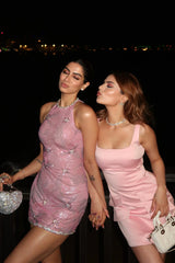 Khushi Kapoor in Iris Rose Mini Dress