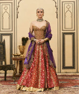 Do-Rang Brocade Gota Lehenga Set