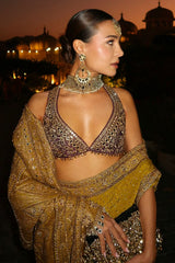 Taniya Shroff in Arundhati Crepe Saree Set