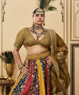 Rangotsav Brocade Phulkari Lehenga Set