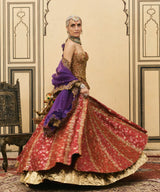 Do-Rang Brocade Gota Lehenga Set