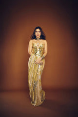 Bhumi Pednekar in Kanakjyoti Saree Set