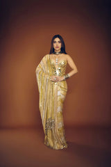 Bhumi Pednekar in Kanakjyoti Saree Set