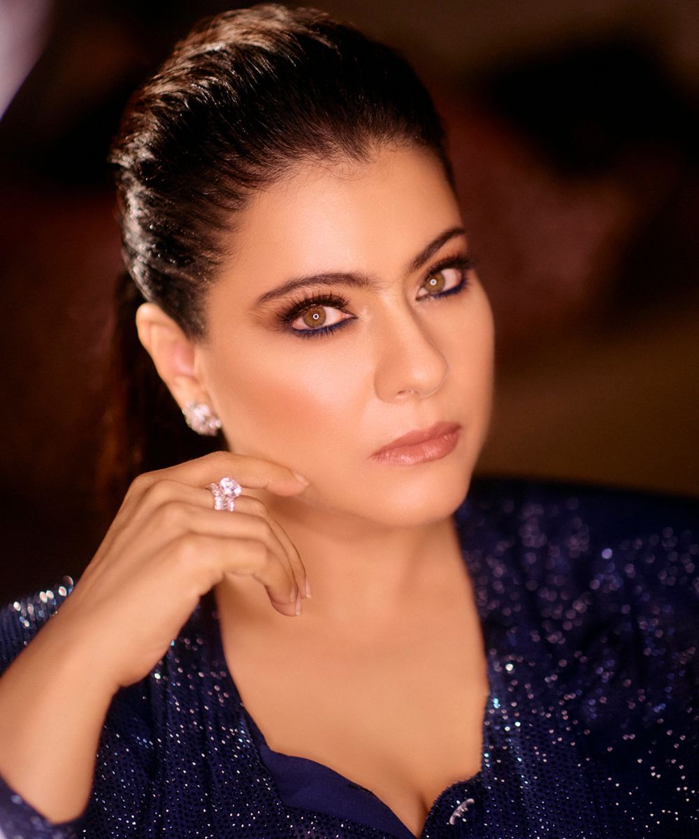 Kajol in Midnight Stardust Crystal Co-ord Set