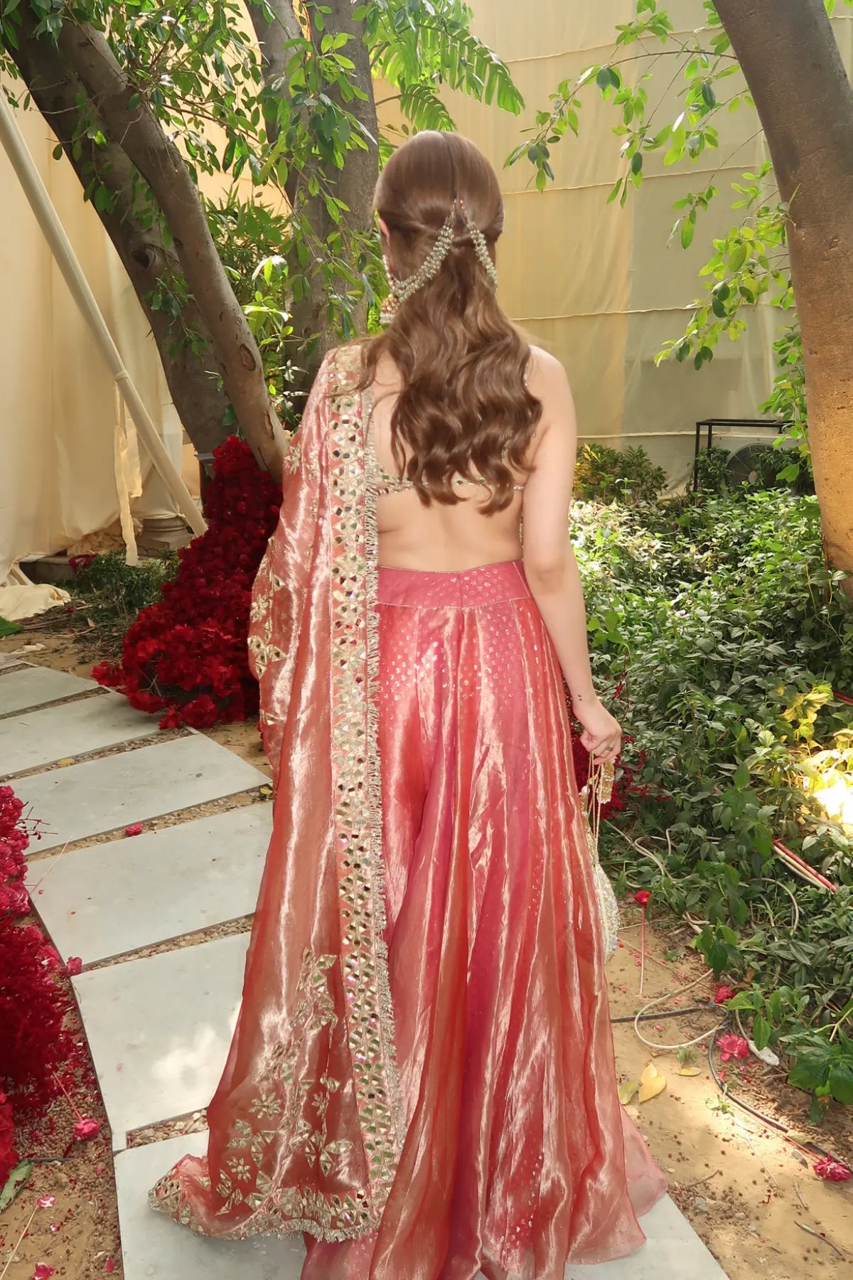 Muskan in Gulbahar Mirror Sharara Set