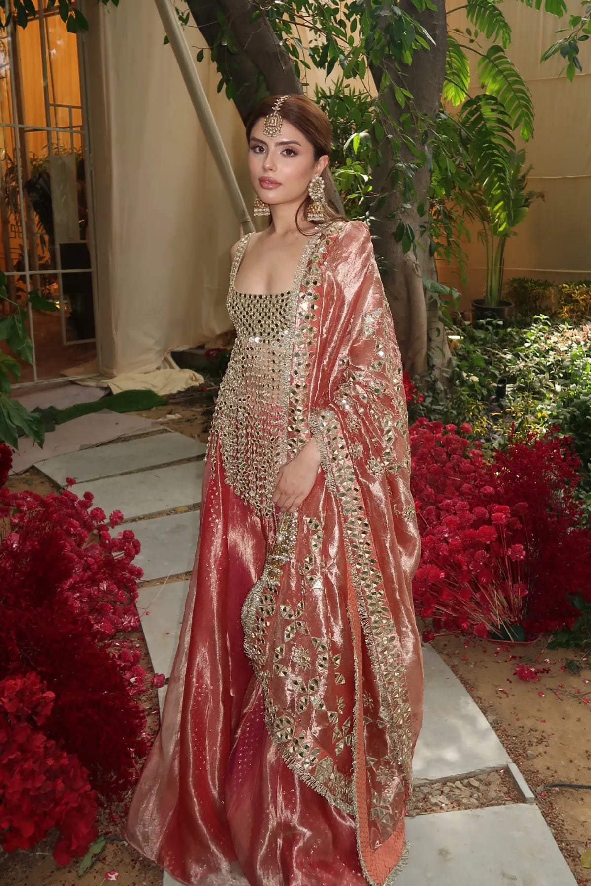 Muskan in Gulbahar Mirror Sharara Set