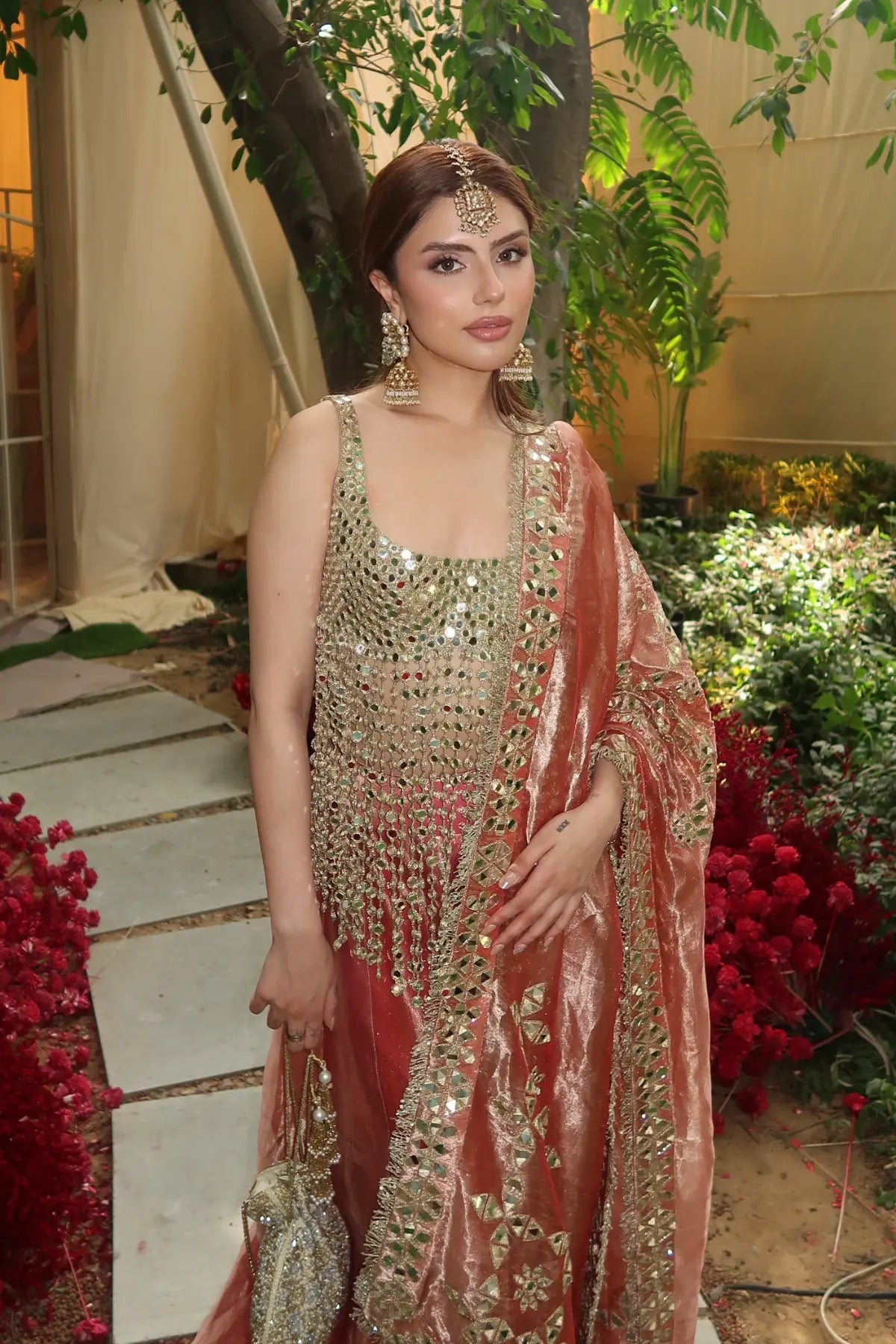 Muskan in Gulbahar Mirror Sharara Set