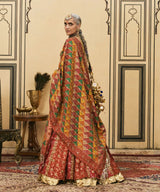 Do-Rang Brocade Gota Lehenga Set