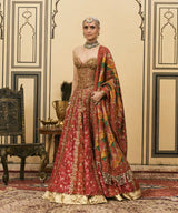 Do-Rang Brocade Gota Lehenga Set