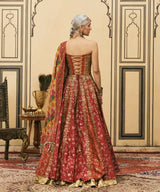 Do-Rang Brocade Gota Lehenga Set
