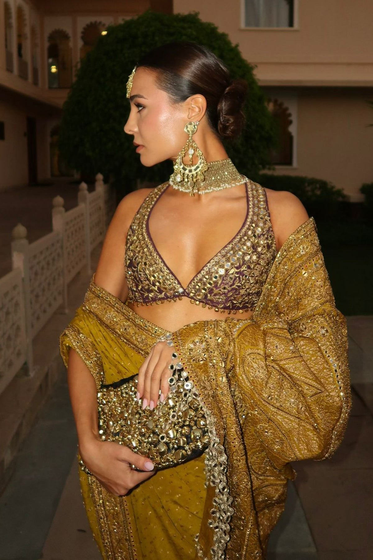 Taniya Shroff in Arundhati Crepe Saree Set