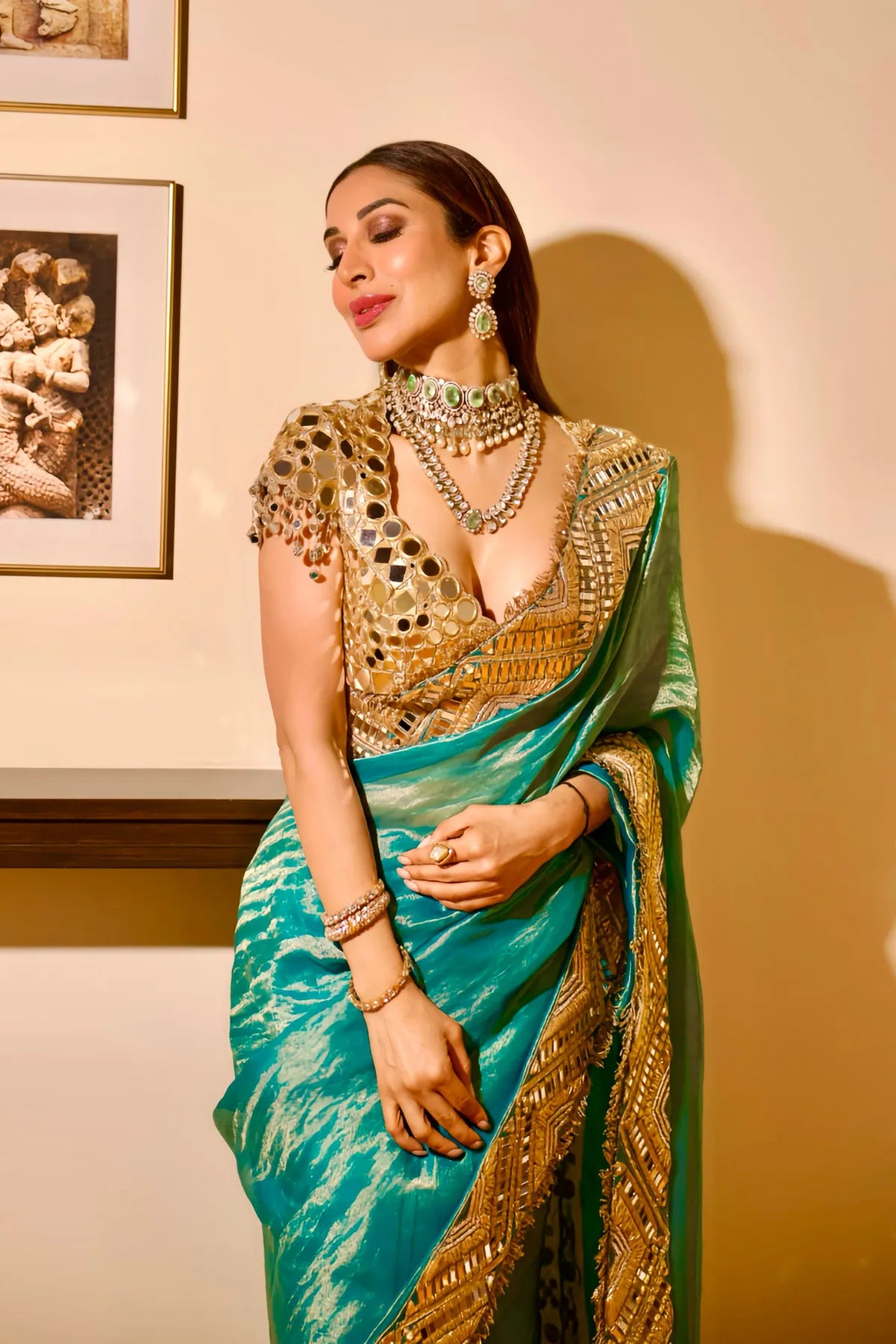 Sophie Choudry in Neelima Saree Set