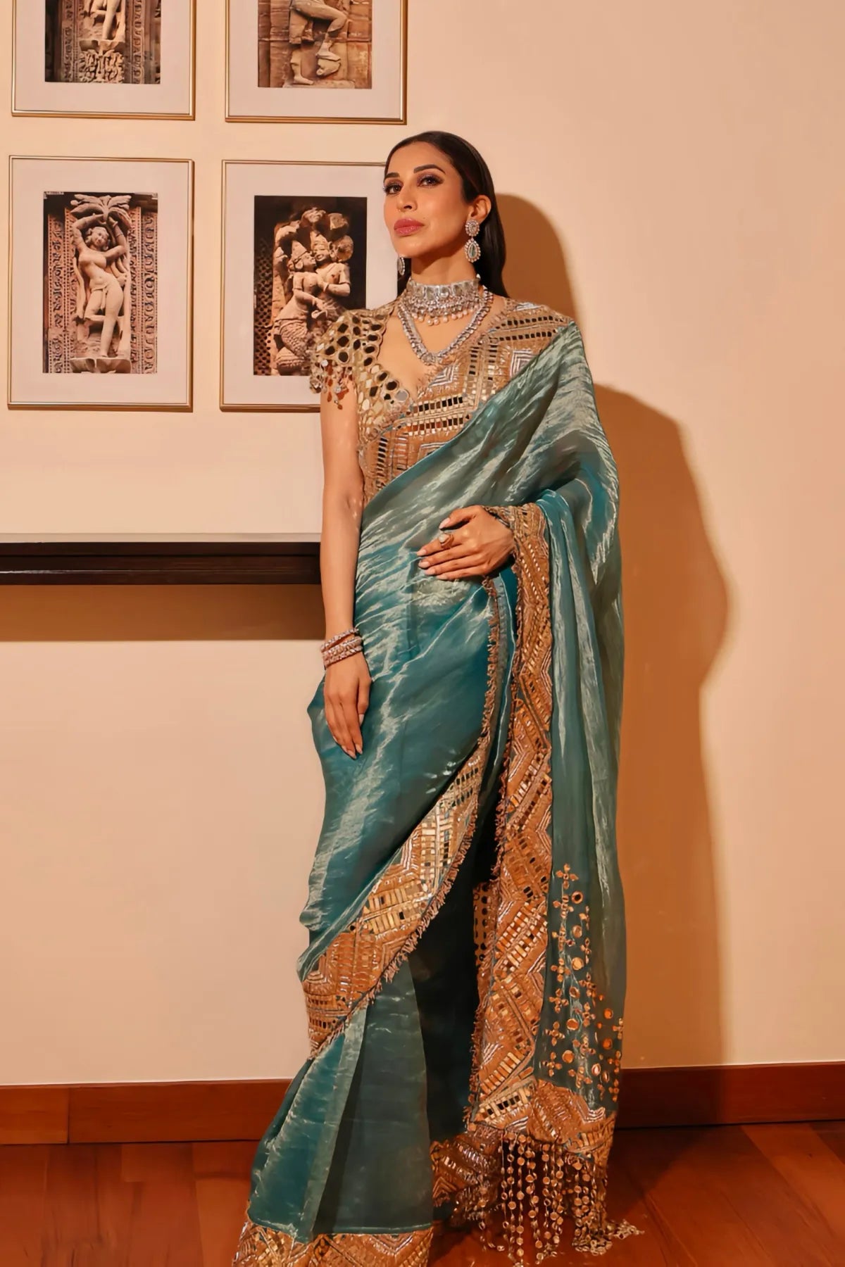Sophie Choudry in Neelima Saree Set
