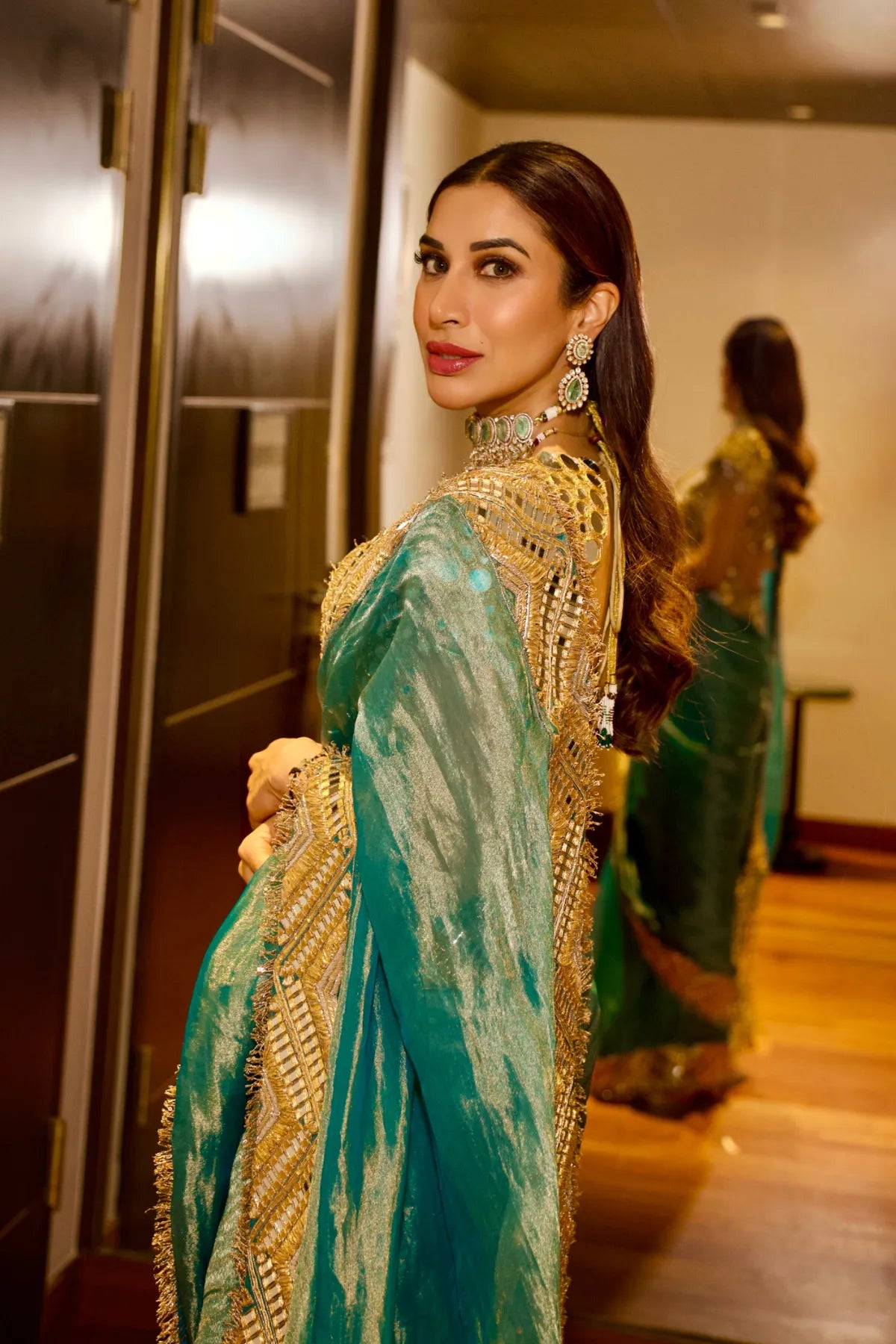 Sophie Choudry in Neelima Saree Set
