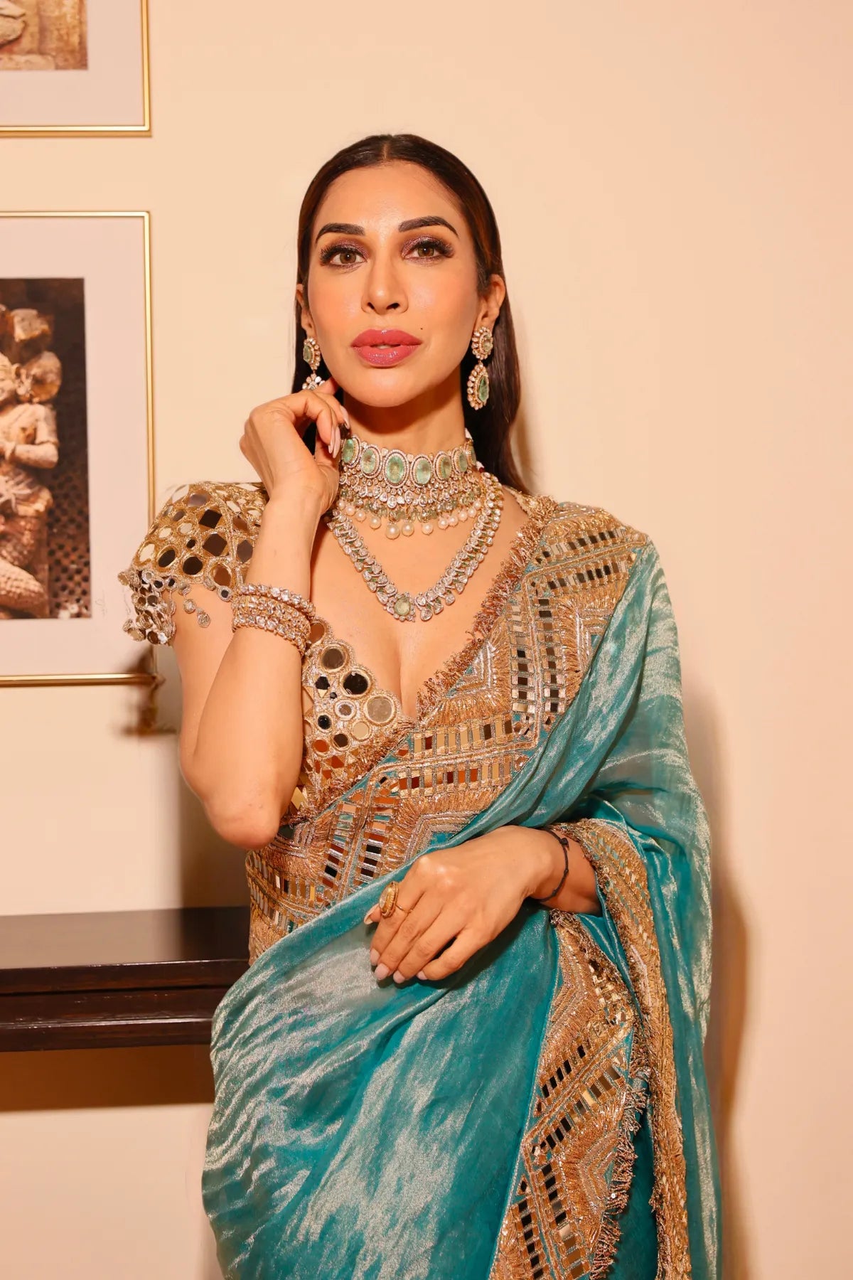 Sophie Choudry in Neelima Saree Set