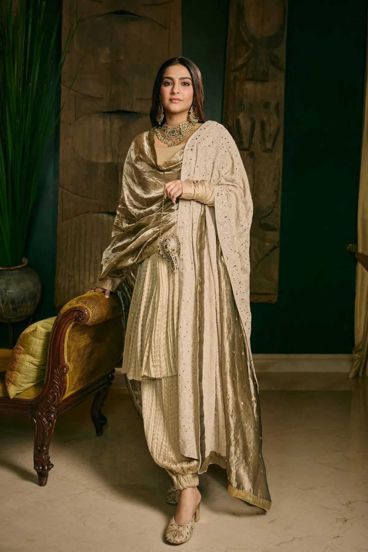 Sonam Kapoor in Swarnima Anarkali Set