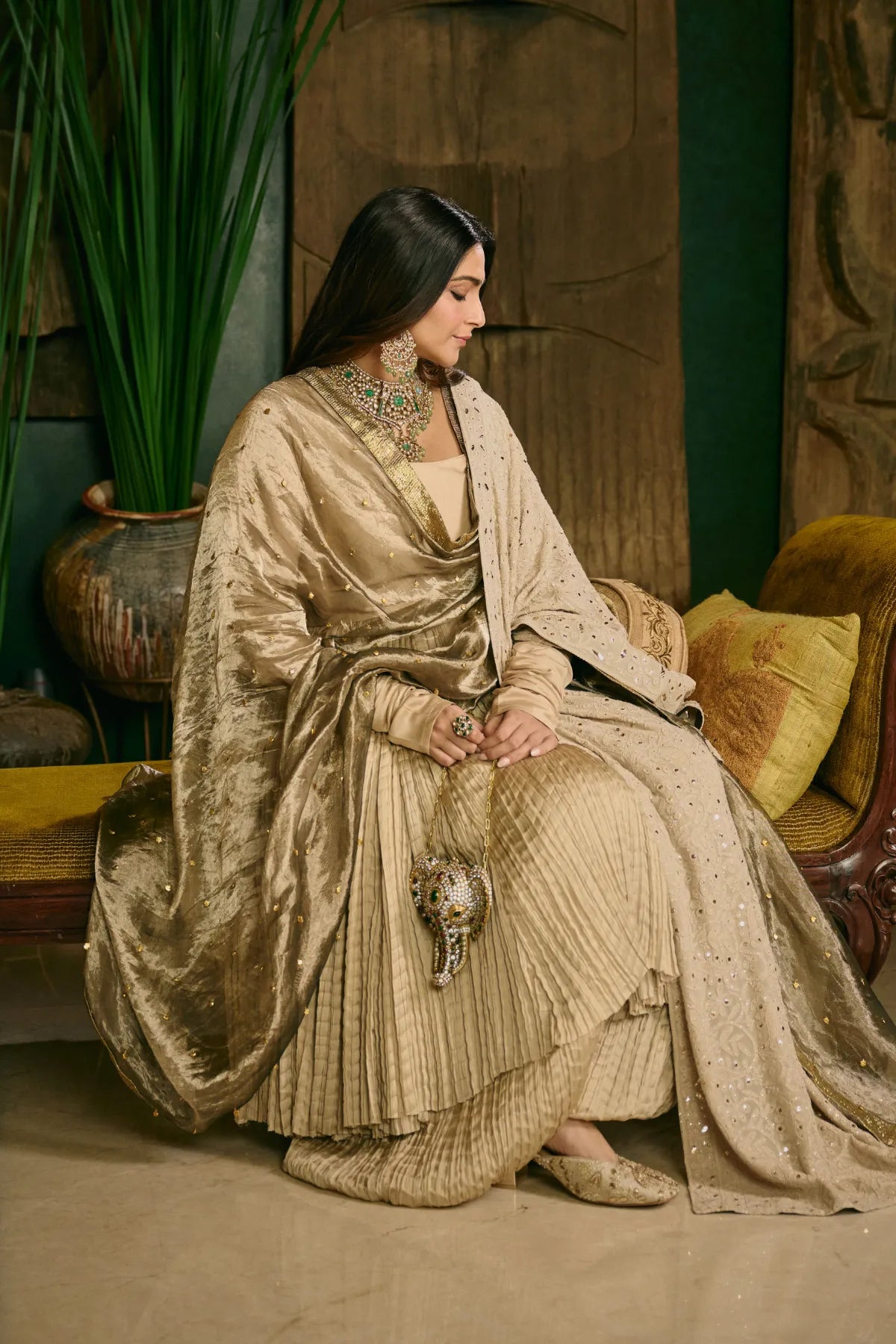 Sonam Kapoor in Swarnima Anarkali Set