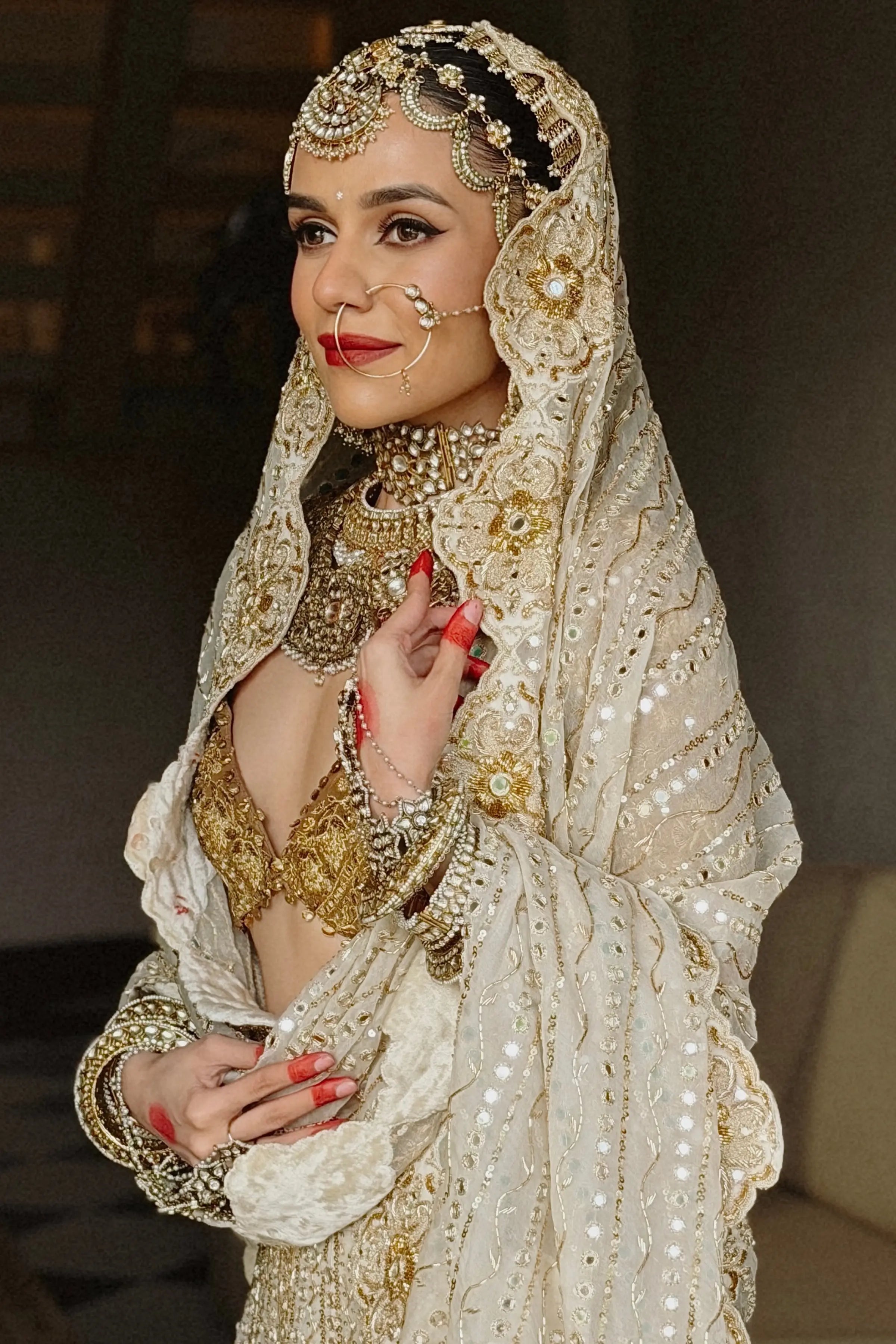 Komal pandey in Shahi Saaz Lehenga Set