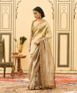 Shyama Tissue Zardosi Saree Set