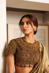 Khushi Kapoor in Svarnalekha Jadaau Saree Set