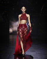 Scarlet  Nile Embellished Crystal Skirt Top