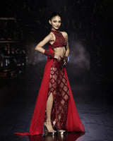 Scarlet  Nile Embellished Crystal Skirt Top