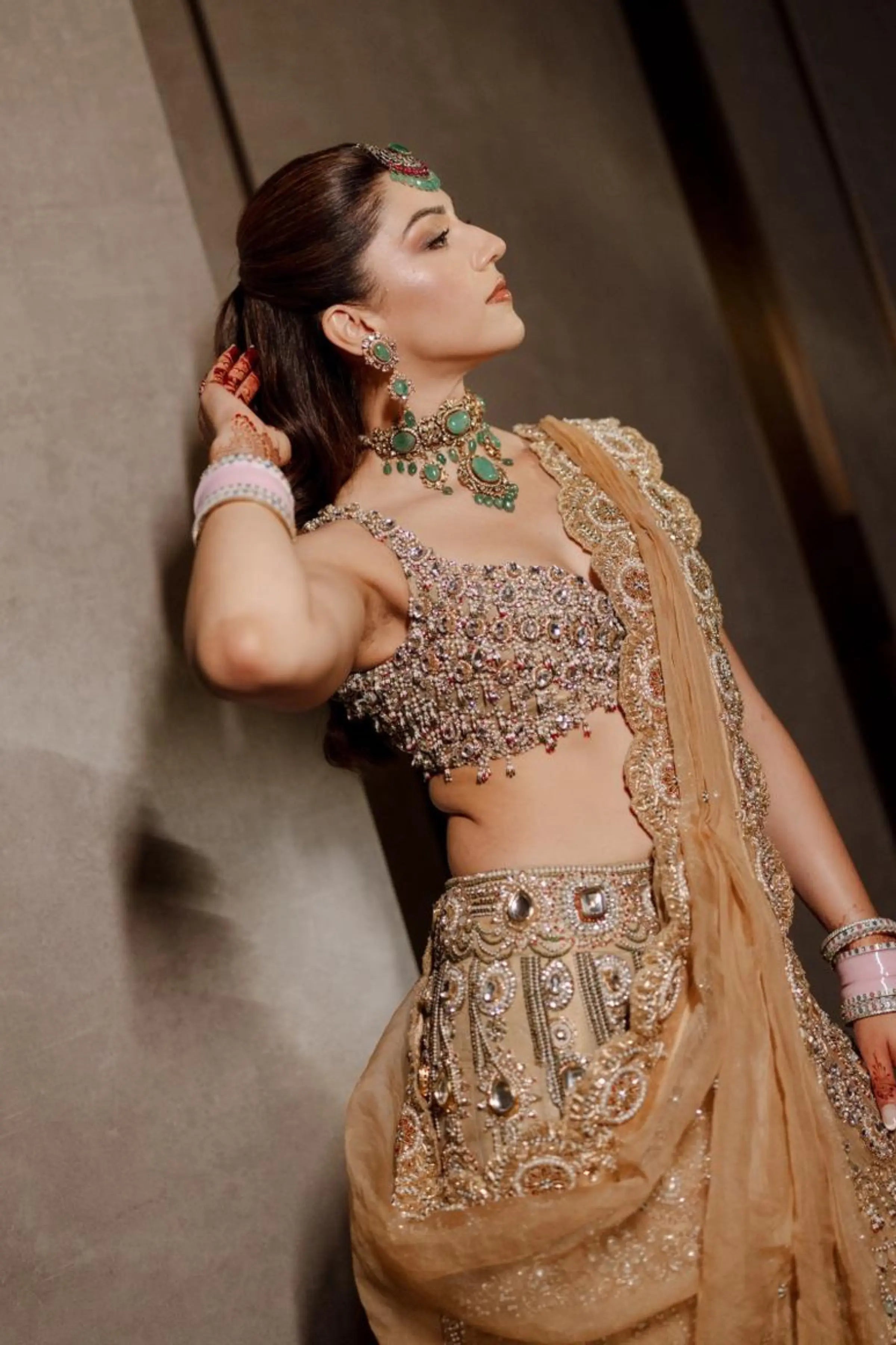 Mehreen in Mrigakshi Lehenga Set