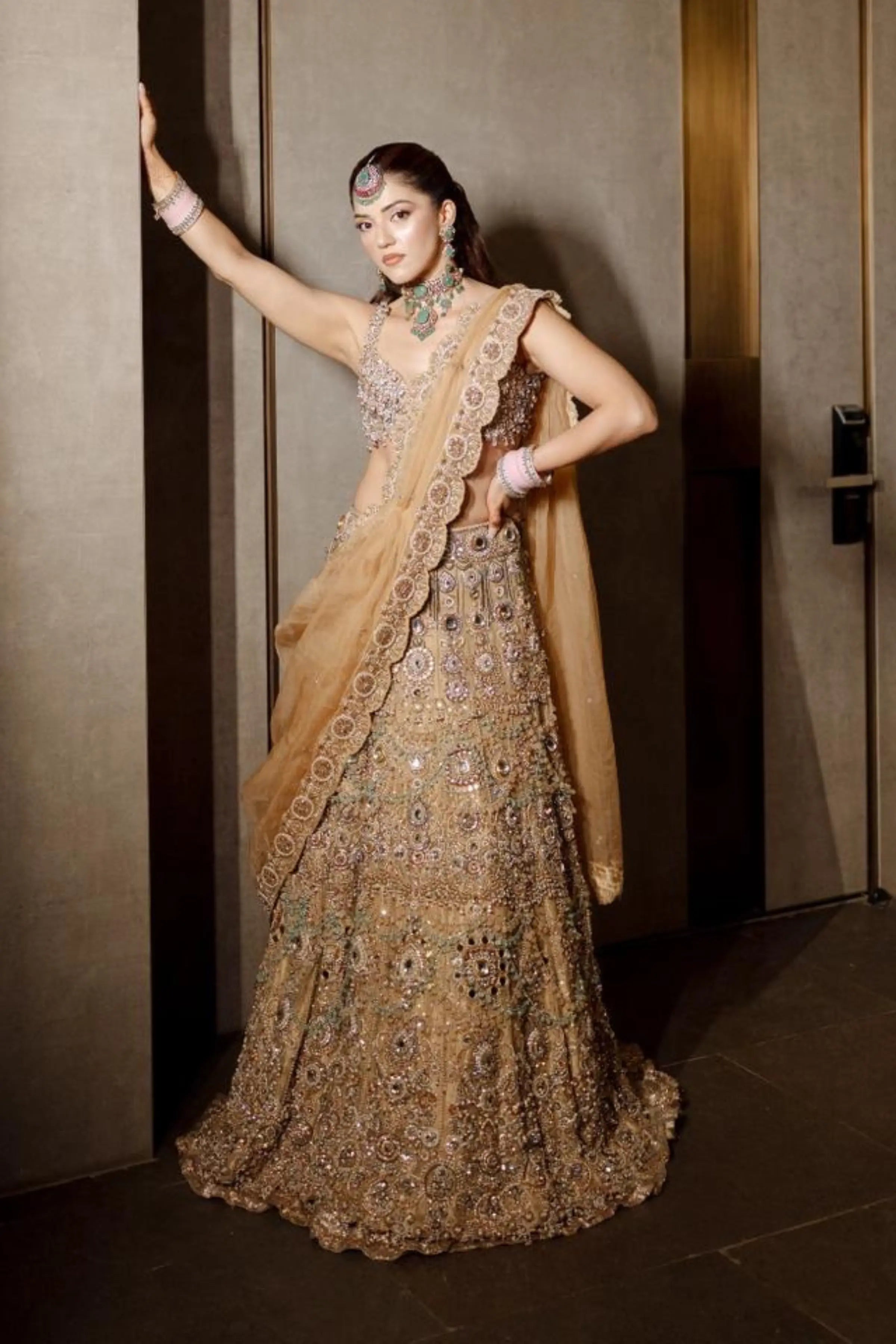Mehreen in Mrigakshi Lehenga Set