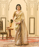 Shyama Tissue Zardosi Saree Set